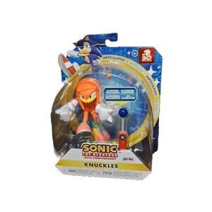 Sonic the Hedgehog 4 Inch Figure | Modern Knuckles with Blue Checkpoint